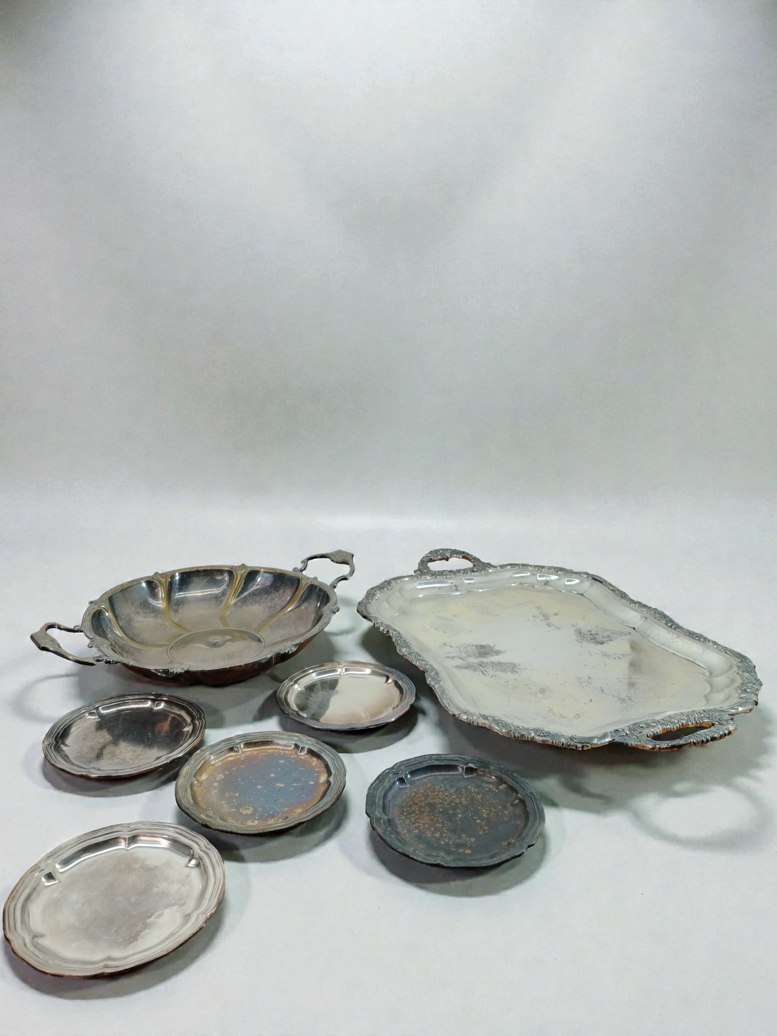 Conjunto de Bandeja y Fuentes Vintage