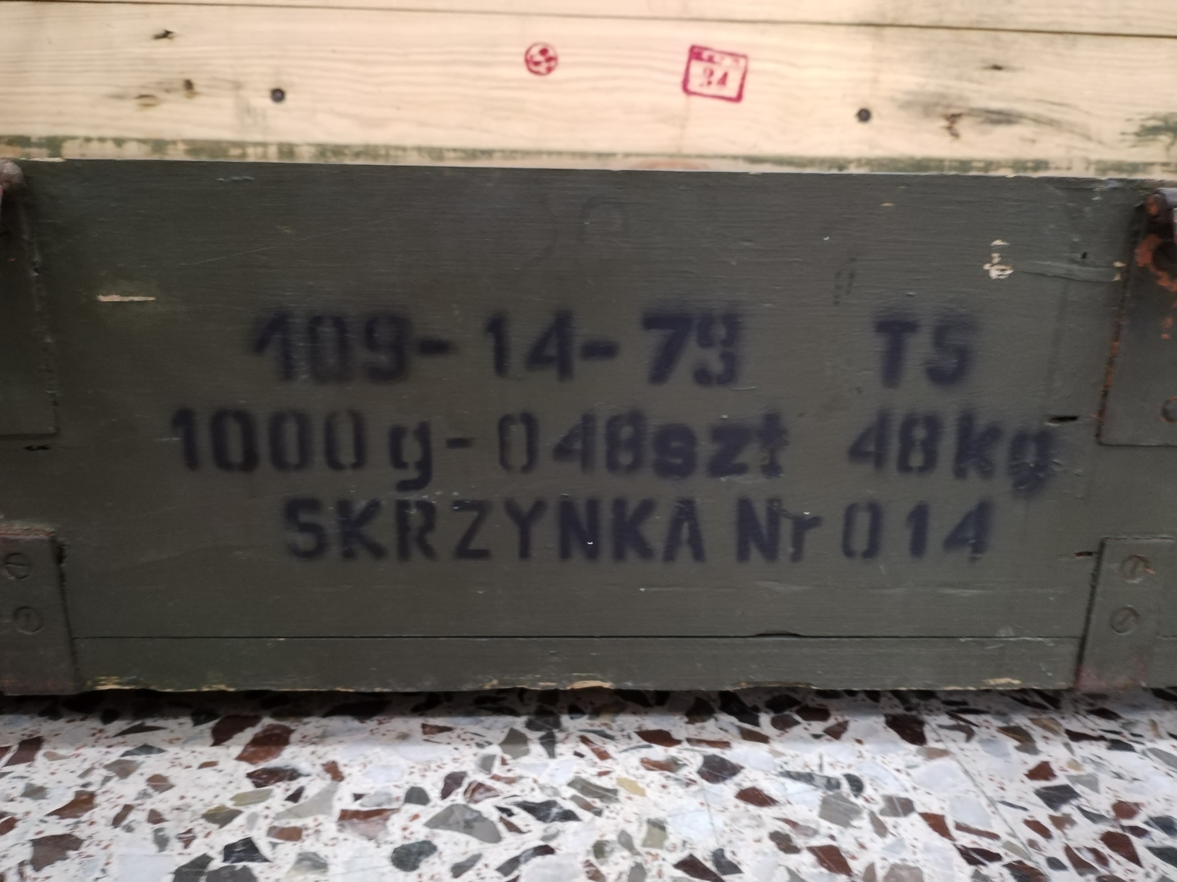 Caja de Munición Militar de Madera Vintage - imagen 5