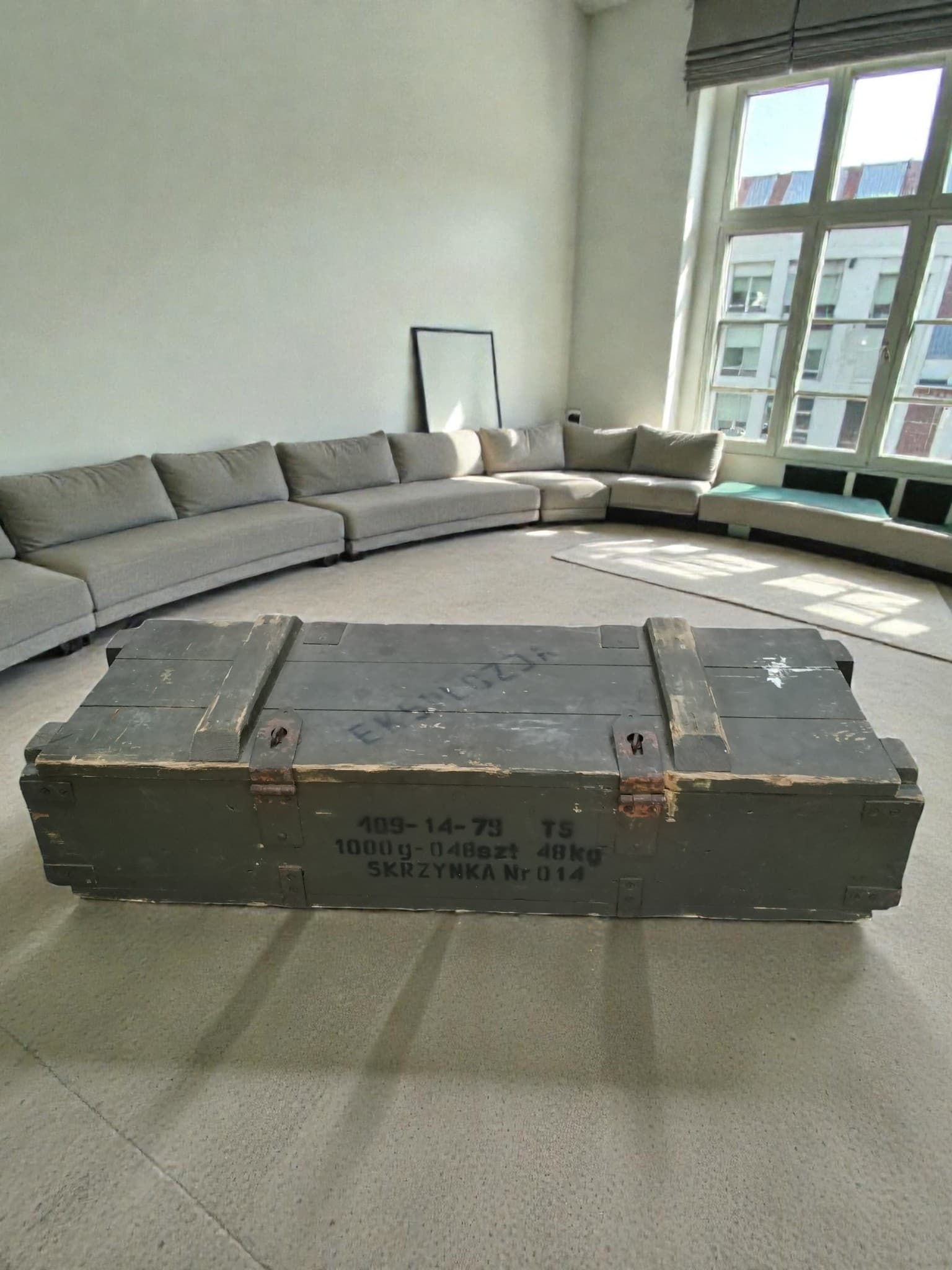 Caja de Munición Militar de Madera Vintage - imagen 1