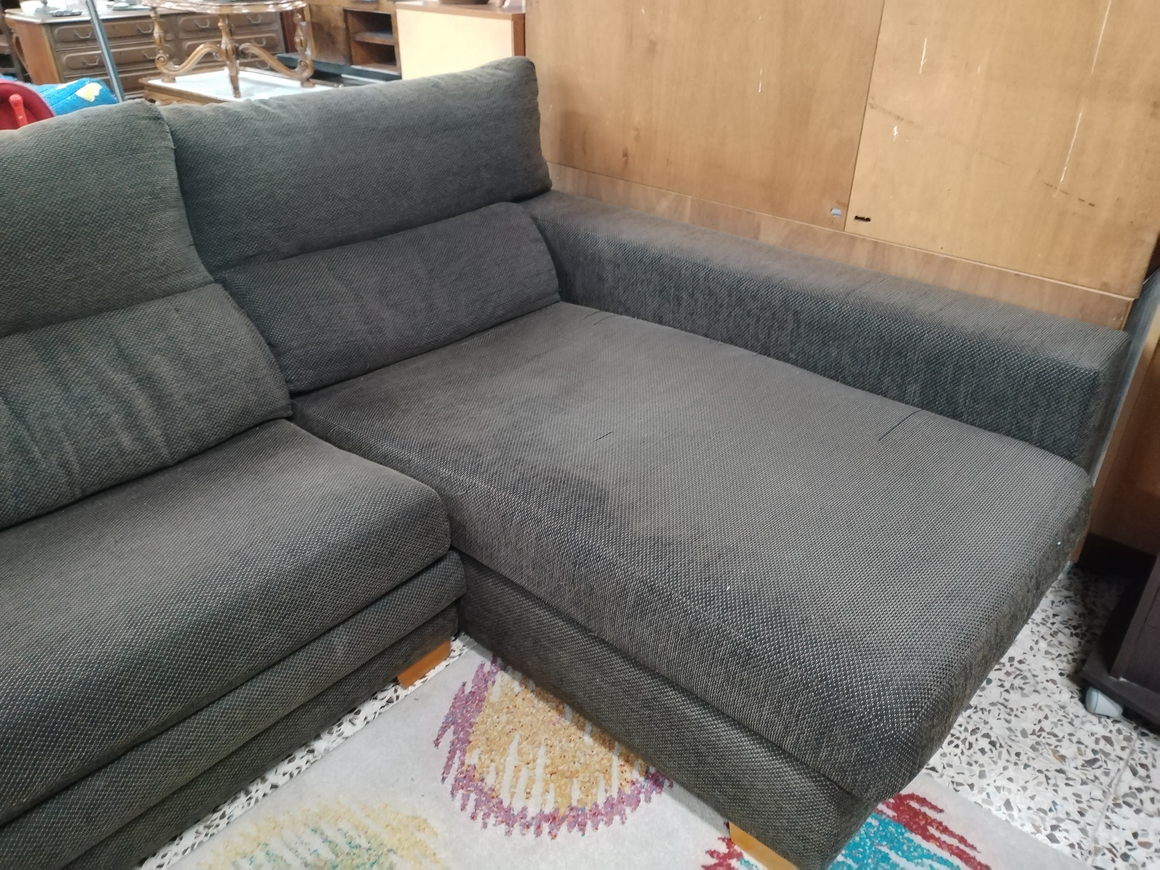 Sofá Chaise Longue en Tela Gris - imagen 3