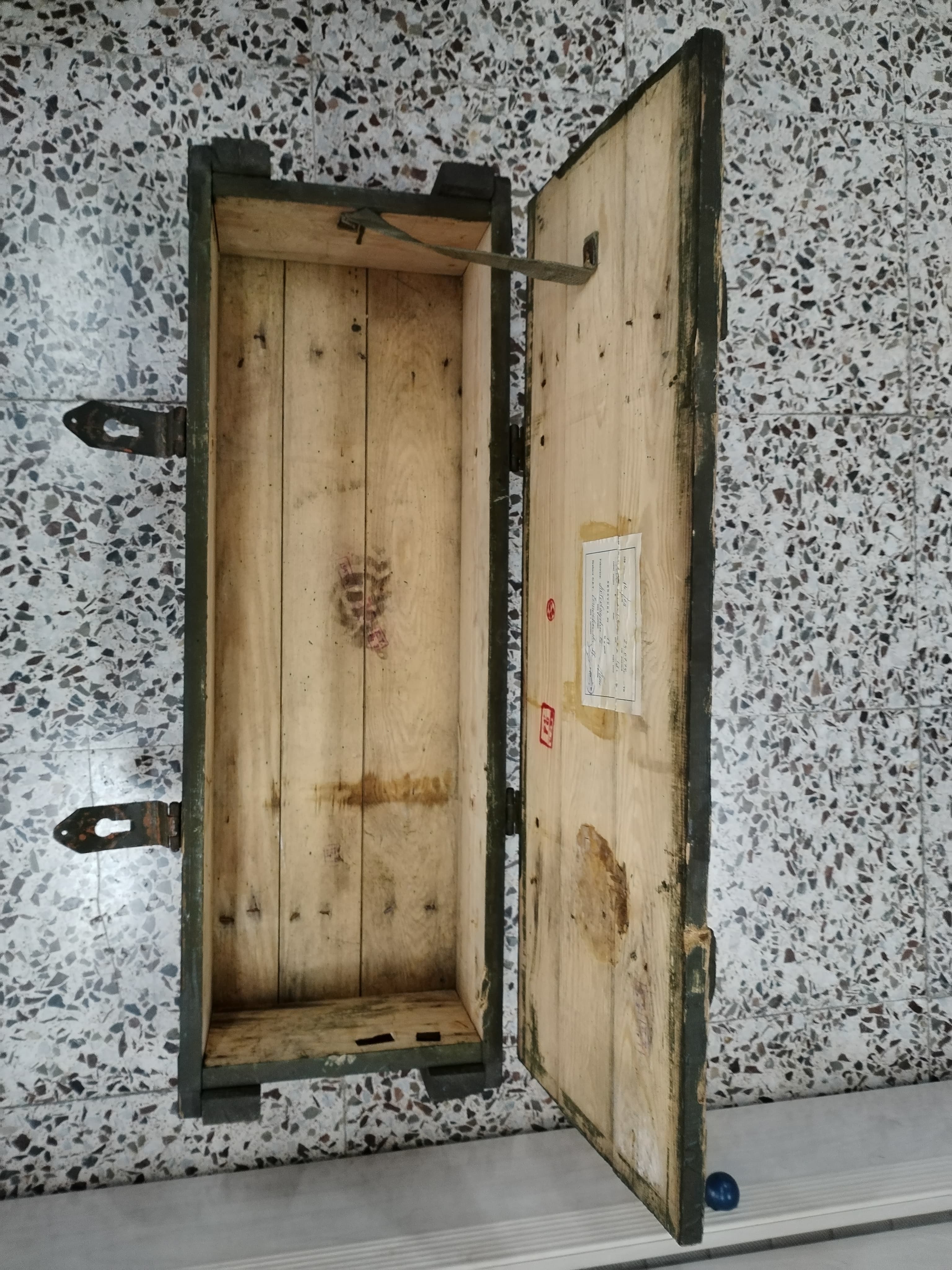 Caja de Munición Militar de Madera Vintage - imagen 7